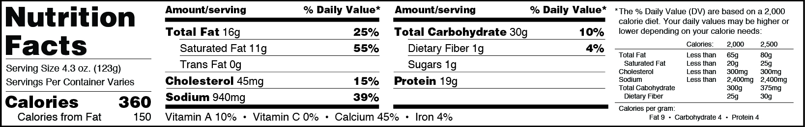 C427 triangle provolone-NF